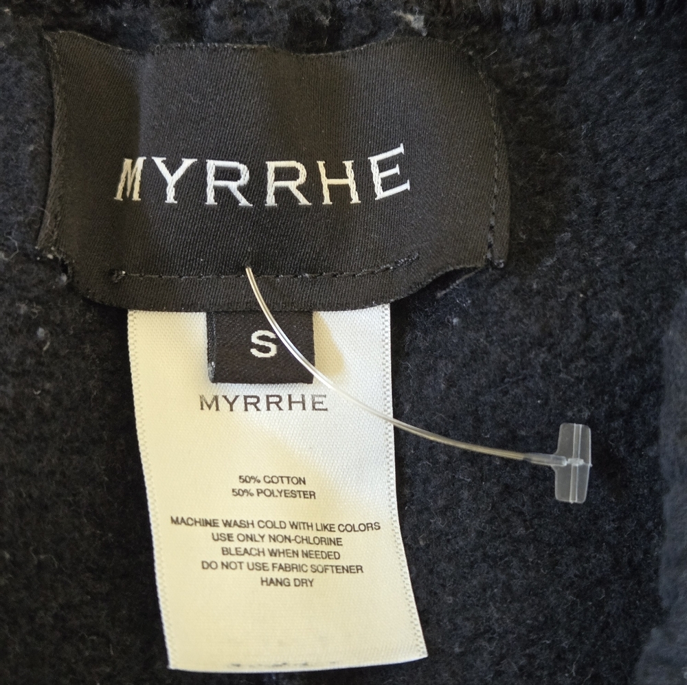 MYRRHE Tracksuit Hoodie Jogger Set Small Black Paint Splatter Grunge Streetwear - Picture 16 of 16